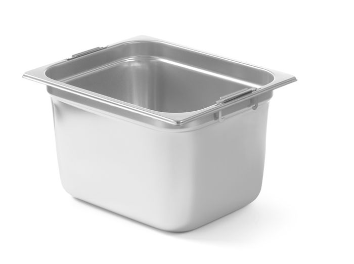 Bac GN avec poignées pliables, HENDI, GN 1/2, 12,5L, 325x265x(H)200mm — 803400