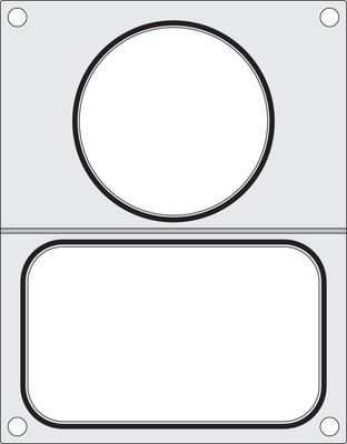 Matrice de scellage, HENDI, 2 récipients (1x 178x113 mm, 1x ø115 mm) — 805657