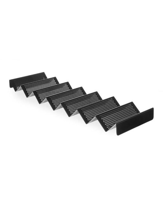 Broodrolhouder, Geperforeerd, HENDI, Zwart, 580x170x(H)40mm — 808269