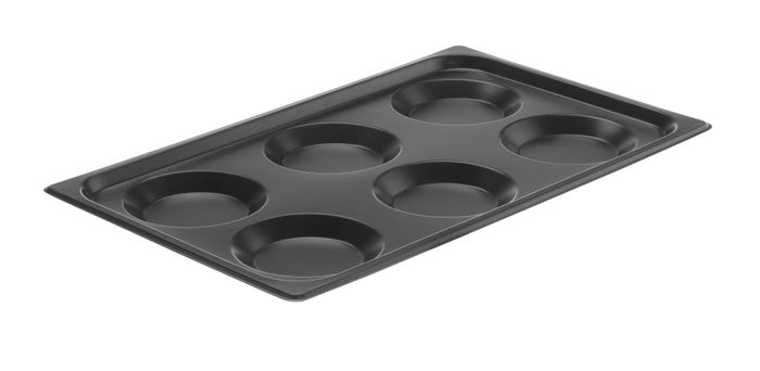 Bakplaat met 6 vormen, Convectomat “Pannenkoek”, HENDI, GN 1/1, 530x325x(H)29mm — 808757