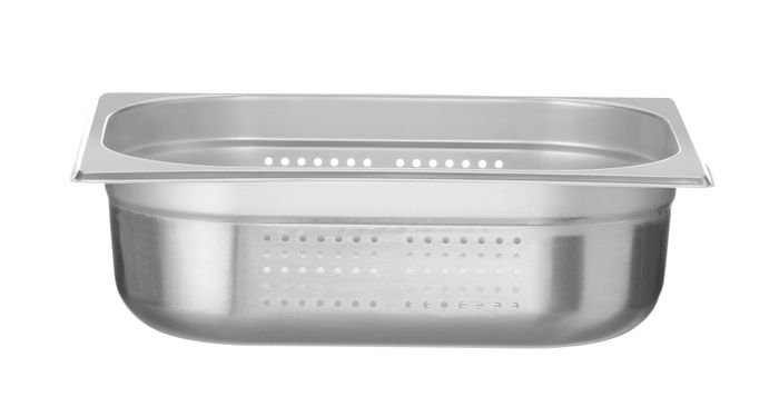 GN-bak 1/2, geperforeerd, HENDI, Profi Line PLUS, GN 1/2, 6,5L, Zilver, 325x265x(H)100mm — 818138