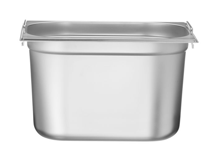 Bac GN 1/2, poignées rabattables, HENDI, Profi Line PLUS, GN 1/2, 12,5L, Argent, 325x265x(H)200mm — 818725