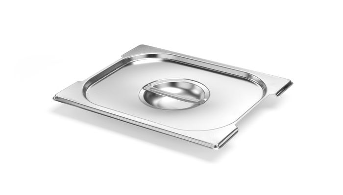 Couvercle pour bacs GN avec encoche pour poignée, HENDI, Profi Line PLUS, GN 1/2, Argent, 325x265mm — 819067
