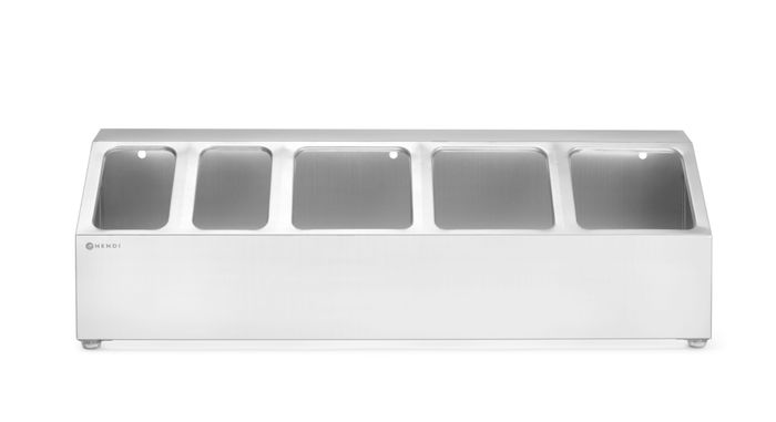 Support pour bacs gastronormes, HENDI, 5 compartiments, 745x245x(H)215mm — 820049