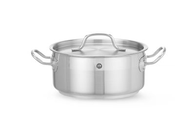Kookpan laag - met deksel, HENDI, Profi Line, 2,8L, ⌀200x(H)90mm — 830208