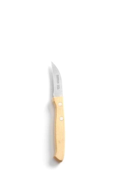 Couteau éplucheur avec manche en bois, HENDI, modèle courbé, Bois, (L)165mm — 841020