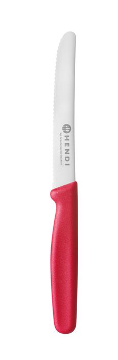 Keukenmes, HENDI, Rood, (L)211mm, Gekarteld — 841624