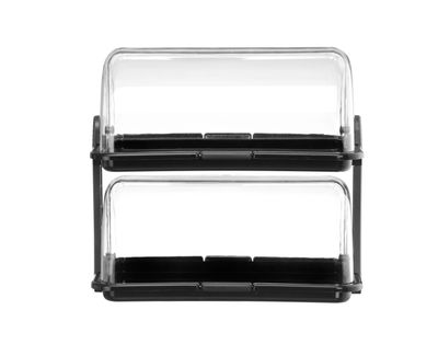 Vitrine à couvercle coulissant Roll top, HENDI, Noir, 380x260x(H)355mm, Rectangulaire — 871614