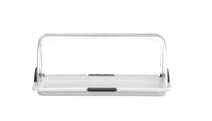 Vitrine à couvercle coulissant Roll top, HENDI, Blanc, 380x260x(H)170mm, Rectangulaire — 871621