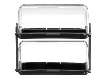 Vitrine à couvercle coulissant Roll top, HENDI, Noir, 475x325x(H)415mm, Rectangulaire — 871652