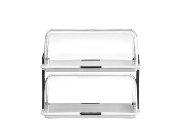 Vitrine à couvercle coulissant Roll top, HENDI, Blanc, 380x260x(H)355mm, Rectangulaire — 871768