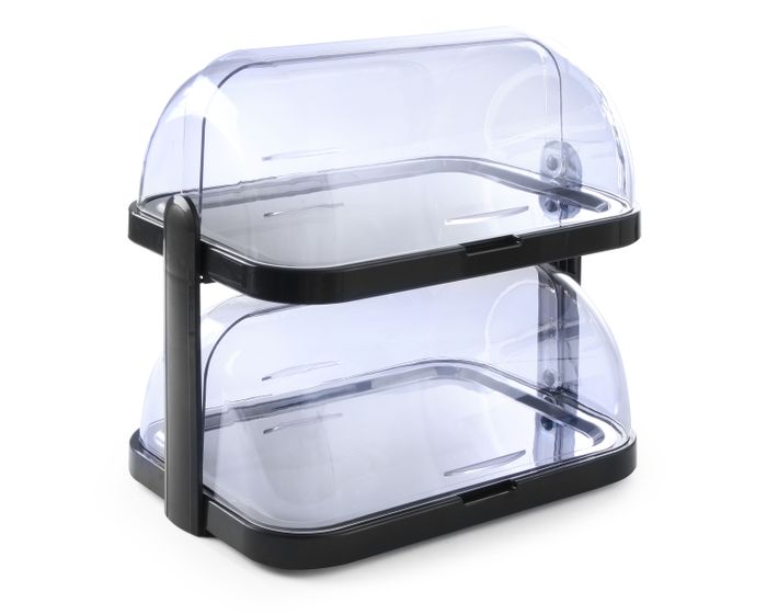 Koeldisplay met rolltop, dubbel, HENDI, Donkergrijs, 440x320x(H)440mm — 871881