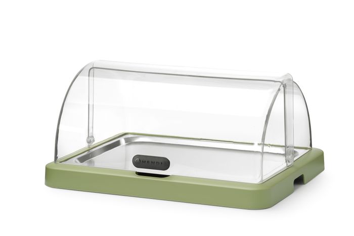 Koeldisplay met rolltop “Duo” UNIQ, HENDI, designed by Robert Bronwasser, Enkel, Groen, 460x355x(H)220mm, Rechthoekig — 871966