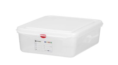 Bac GN 1/2, polypropylène, HENDI, GN 1/2, 6,5L, Transparent, 325x265x(H)100mm, Rectangulaire — 873267