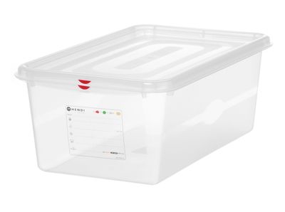 GN-bak 1/1, polypropyleen, HENDI, GN 1/1, 28L, Transparant, 530x325x(H)200mm, Rechthoekig — 873366