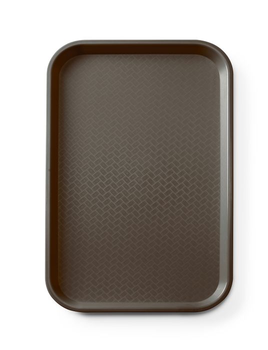 Plateau fastfood en polypropylène GN 1/1, AmerBox, GN 1/1, Brun, 530x325x(H)20mm, Rectangulaire — 878583