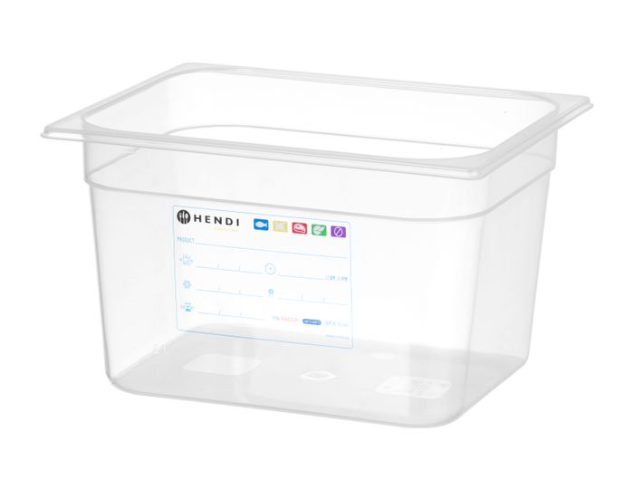 Container GN 1/2, HENDI, GN 1/2, 12,5L, Transparant, 325x265x(H)200mm — 880159