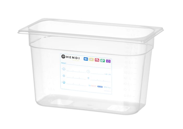 Container GN 1/3, HENDI, GN 1/3, 7,8L, Transparant, 325x176x(H)200mm — 880258