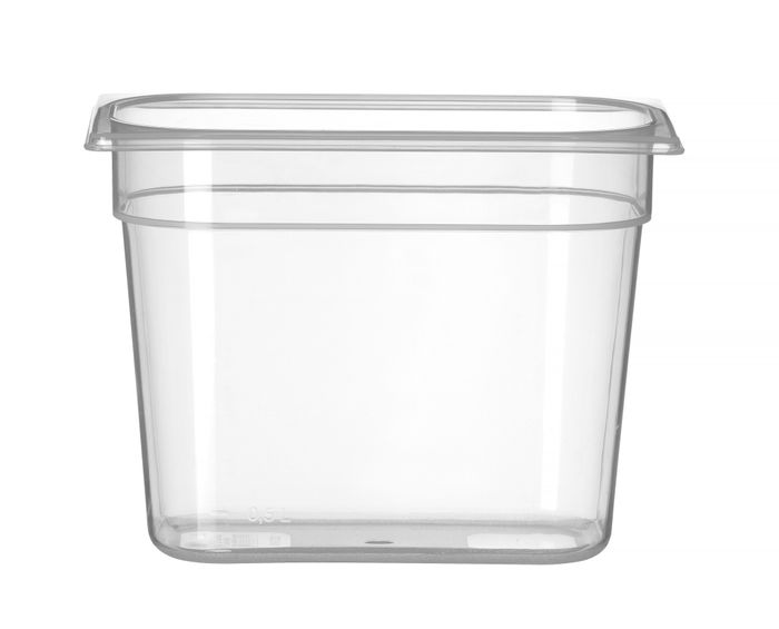 Container GN 1/4 polypropyleen, HENDI, Profi Line, GN 1/4, 4,5L, Transparant, 265x162x(H)200mm — 880302