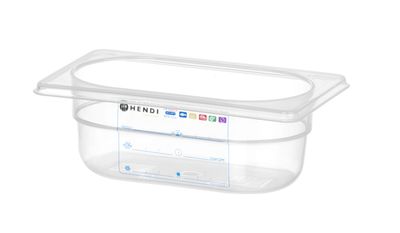 Container GN 1/9, HENDI, GN 1/9, 0,6L, Transparant, 176x108x(H)65mm — 880562