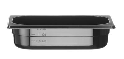 GN-bak 1/4 COOL, HENDI, COOL, GN 1/4, 1,7L, Zwart, 265x163x(H)65mm — 882245