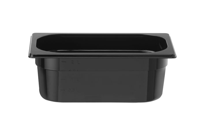 GN-bak 1/4 COOL, HENDI, COOL, GN 1/4, 2,6L, Zwart, 265x163x(H)100mm — 882269