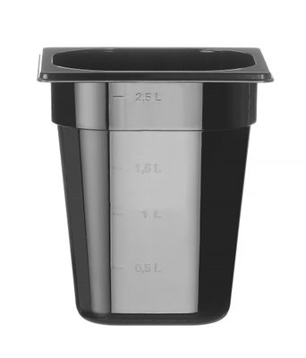GN-bak 1/6 COOL, HENDI, COOL, GN 1/6, 2,8L, Zwart, 176x162x(H)200mm — 882375