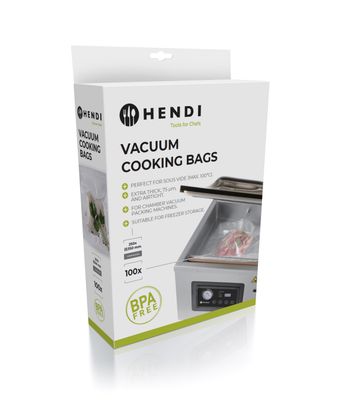 Sacs de cuisson sous vide, HENDI, 100 u., 350x250mm — 970669