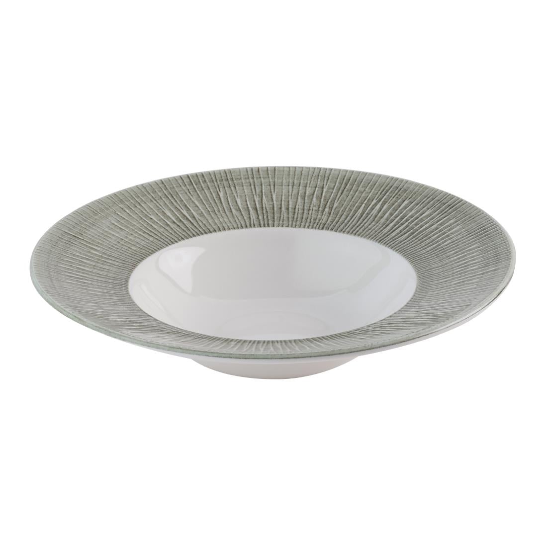 Assiettes à bord large Churchill Bamboo Ceramic Spinwash Alpine 231mm (lot de 12) — HR434