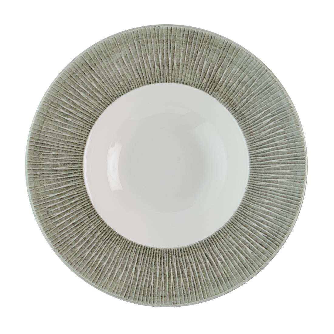 Assiettes à bord large Churchill Bamboo Ceramic Spinwash Alpine 231mm (lot de 12) — HR434