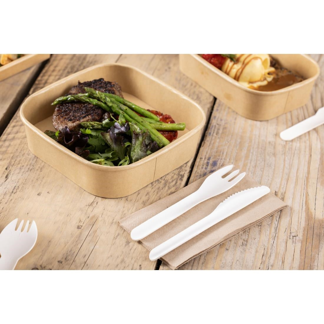 Fourchettes en papier Fiesta Compostable 155 mm (lot de 100) — HT483