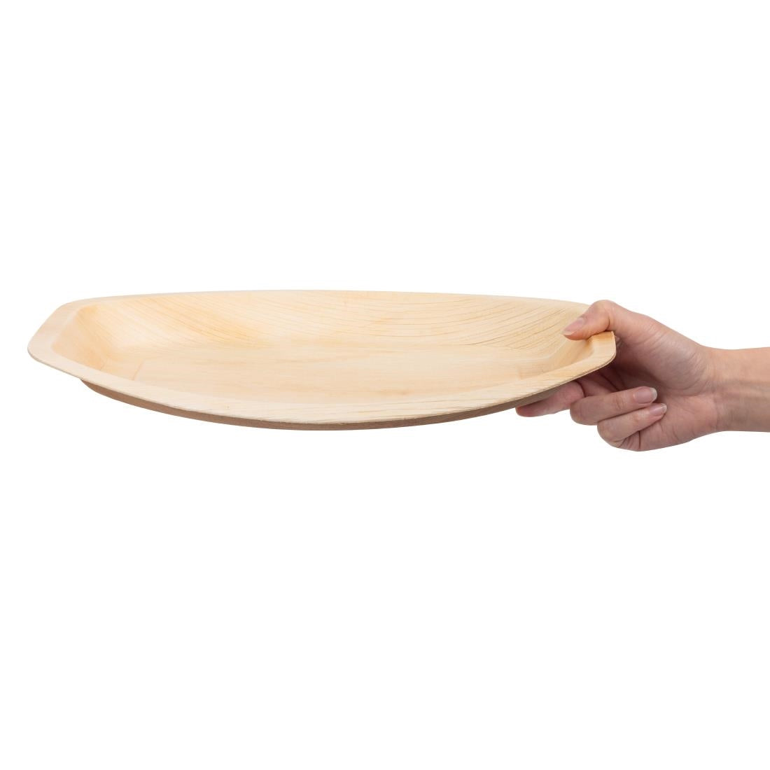 Assiettes creuses ovales en feuilles de palmier Fiesta Compostable 360mm (lot de 100) — HT876