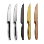Couteaux à steak Comas Boj gris acier satiné (Boîte de 6) — HZ743