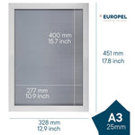 Cadre clipsable Europel A3 25mm blanc mat — HU445
