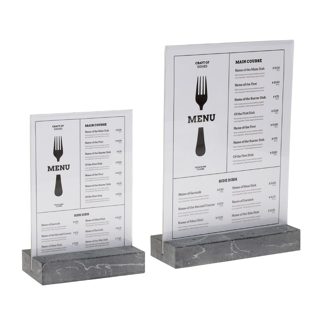 Présentoir de table Europel A4 polystone anthracite — HU461