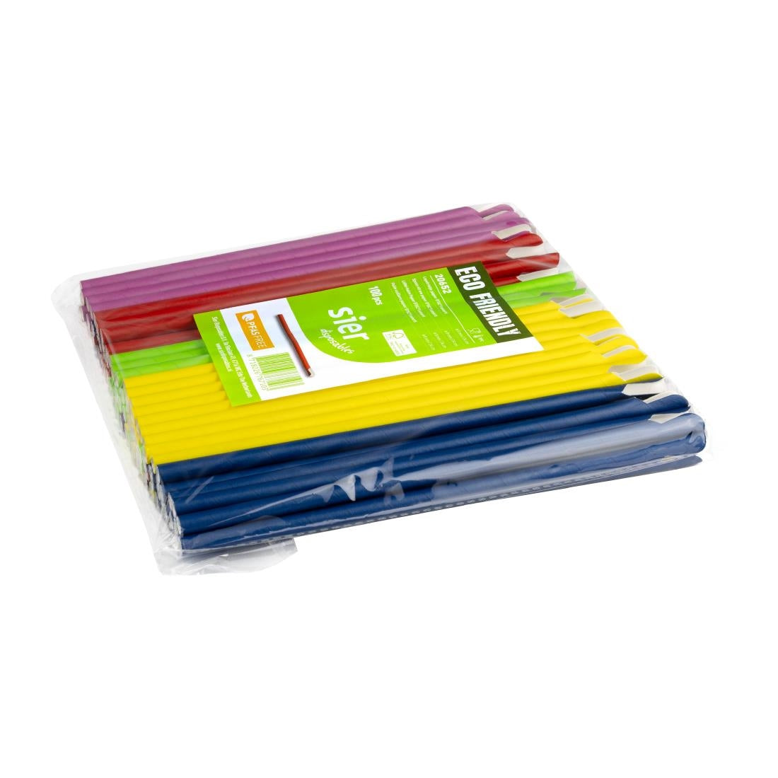 Pailles cuillères en papier Sier Disposables (lot de 100) — HU497