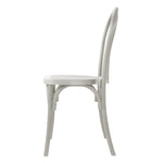 Chaises en résine style bois courbé Bolero Soho blanches (lot de 4) — HW288