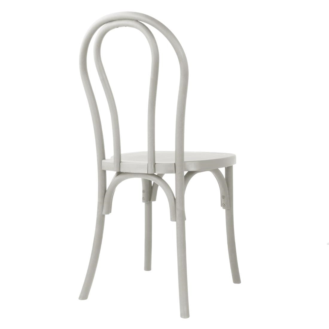 Chaises en résine style bois courbé Bolero Soho blanches (lot de 4) — HW288