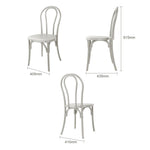 Chaises en résine style bois courbé Bolero Soho blanches (lot de 4) — HW288