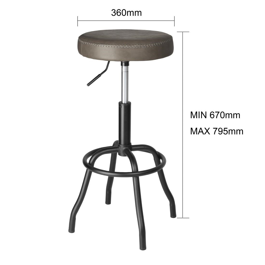 Tabouret de bar en PU Bolero Brooklyn mocha — HW291
