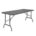 Table pliante rectangulaire effet rotin Bolero 1829mm — HW299