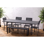 Bancs à lattes Bolero Valletta gris (lot de 2) — HZ024