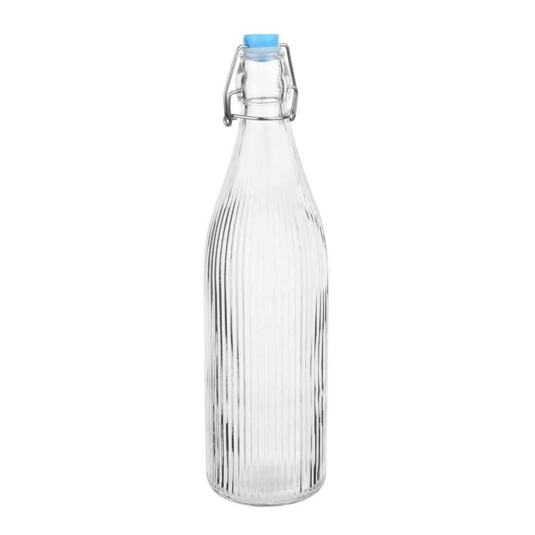 Bouteilles d'eau rainurées à bouchon mécanique Olympia 1L (lot de 6) — HW793