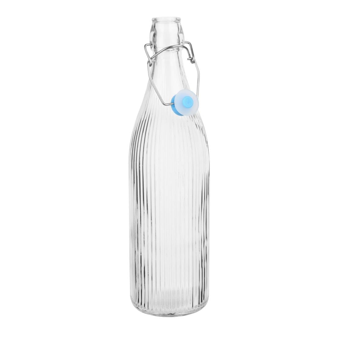 Bouteilles d'eau rainurées à bouchon mécanique Olympia 1L (lot de 6) — HW793