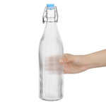 Bouteilles d'eau rainurées à bouchon mécanique Olympia 1L (lot de 6) — HW793