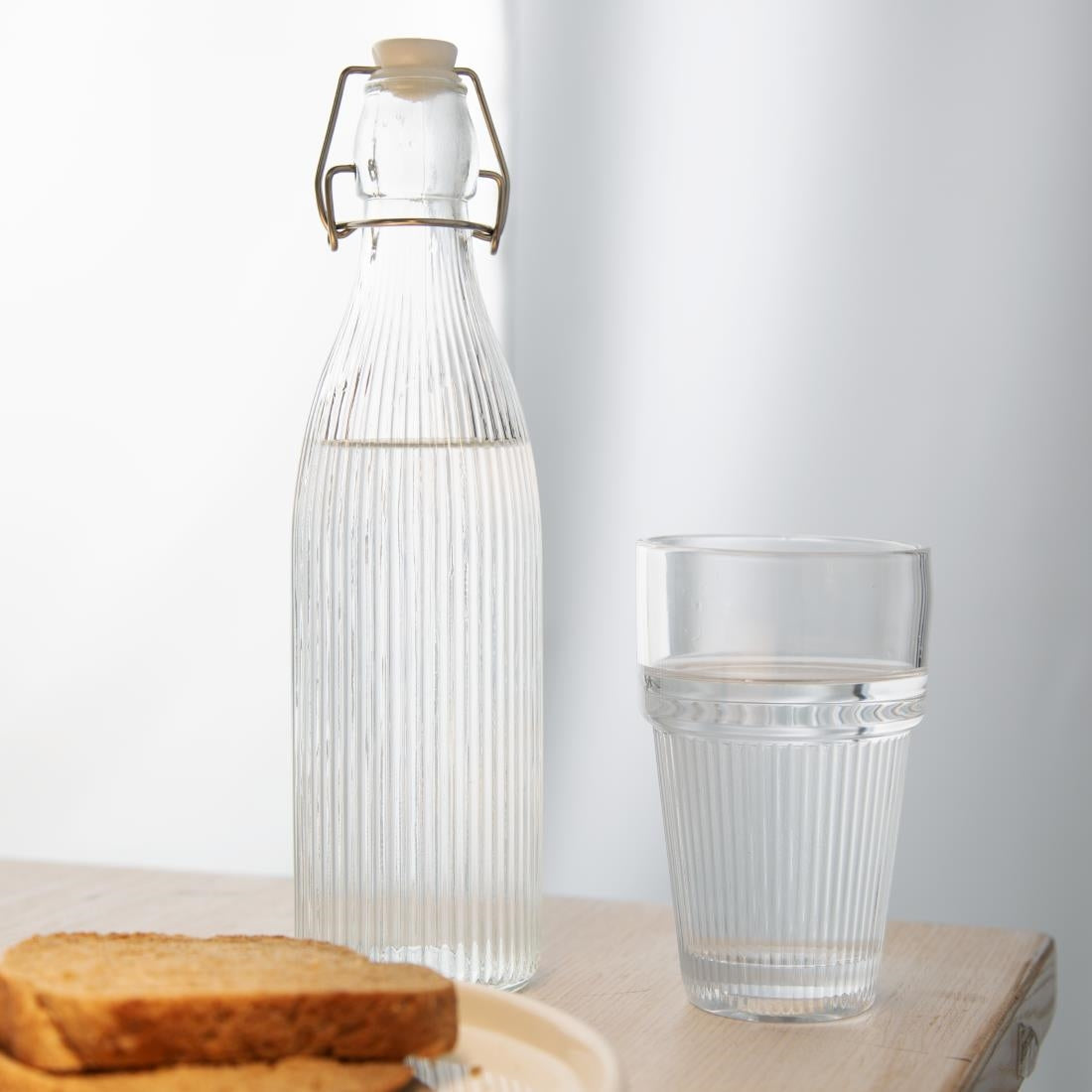 Gobelets empilables rainurés Olympia 300ml (lot de 6) — HW796
