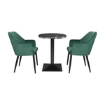 Table ronde Bolero Complete effet pierre noire 600mm — HW854