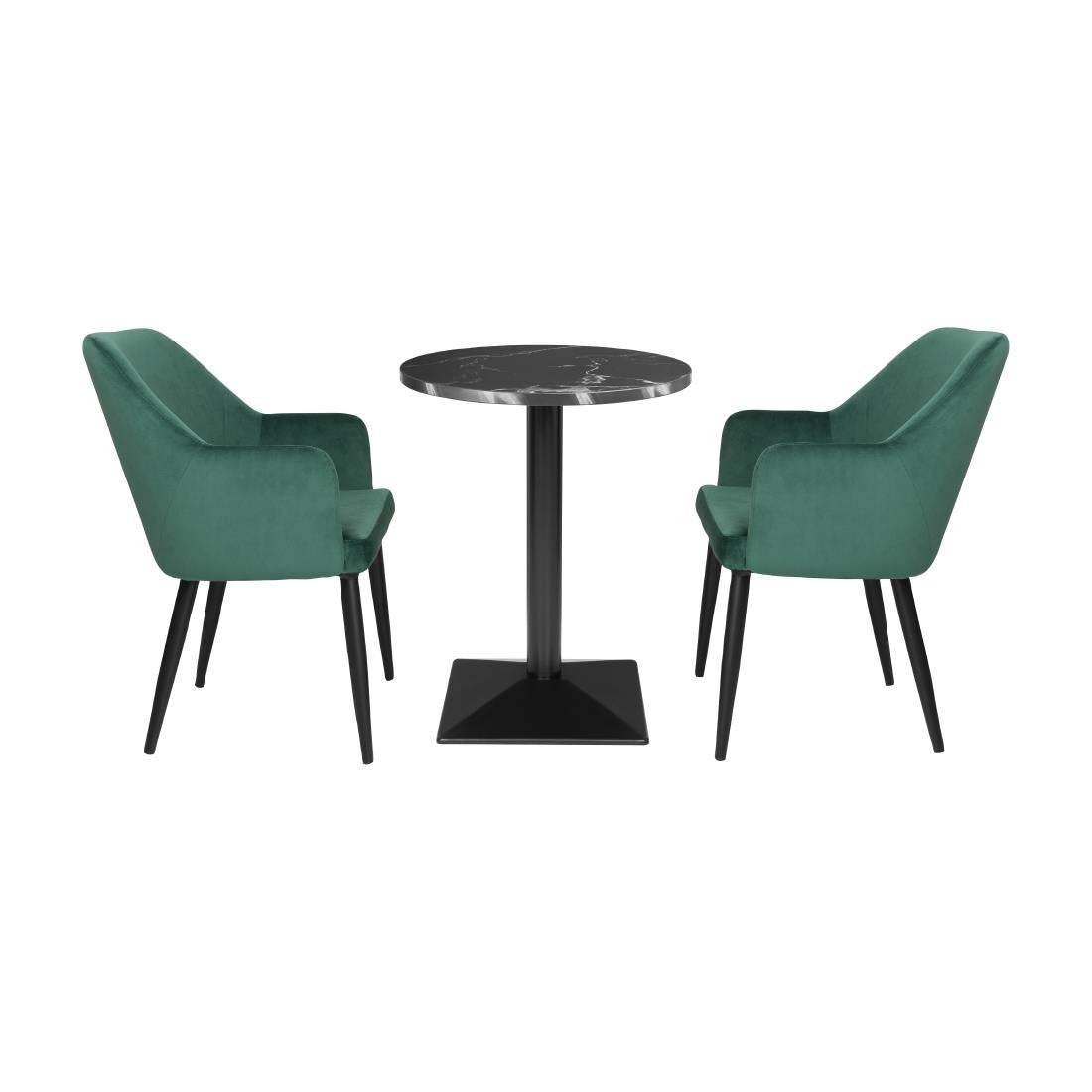 Table ronde Bolero Complete effet pierre noire 600mm — HW854