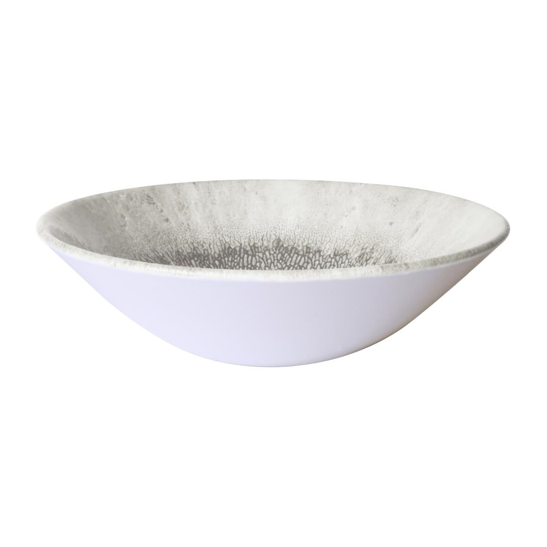 Assiettes creuses rondes Churchill Studio Prints Fusion Grey 203mm (Lot de 6) — HX131