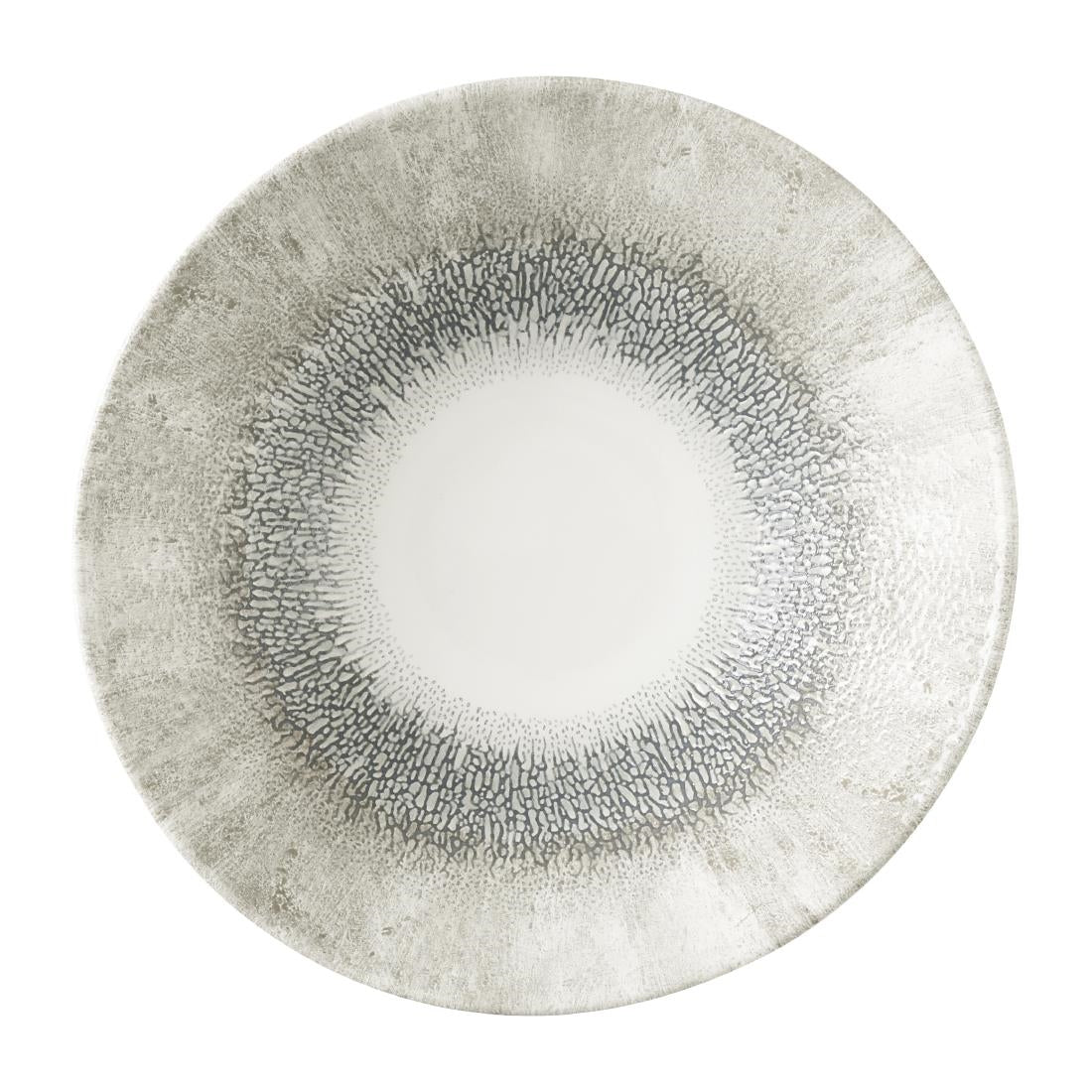 Assiettes creuses rondes Churchill Studio Prints Fusion Grey 203mm (Lot de 6) — HX131